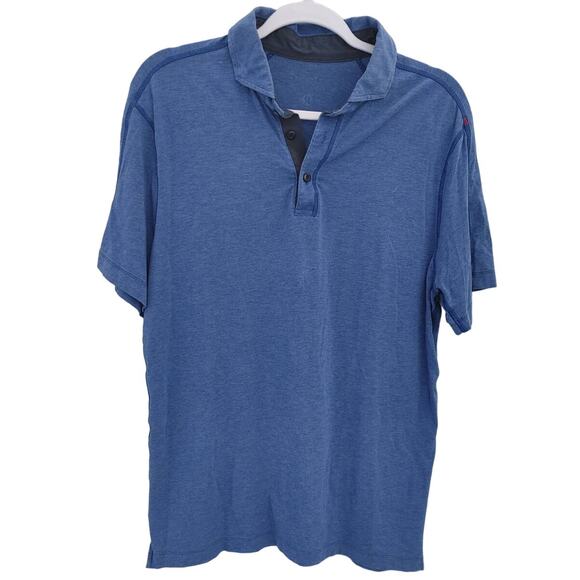 Lululemon Men's Short Sleeve Polo Shirt Blue XL? - Picture 1 of 3